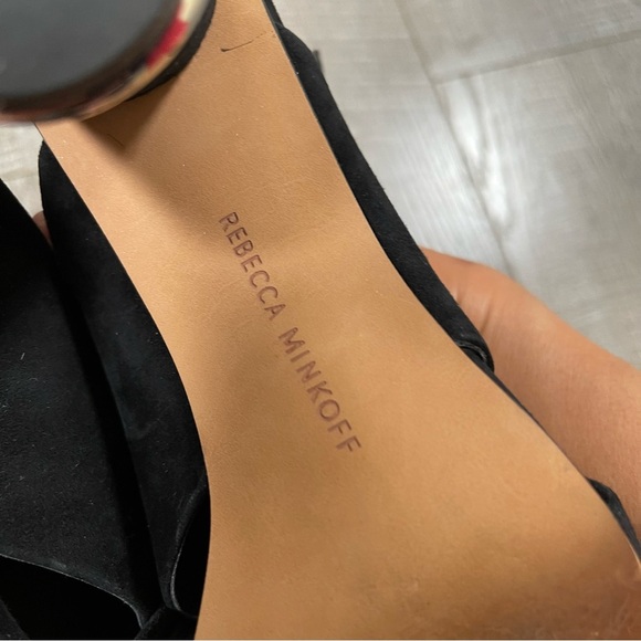 Rebecca Minkoff Black Heels Sandals cross cross Size 8 - Picture 5 of 8